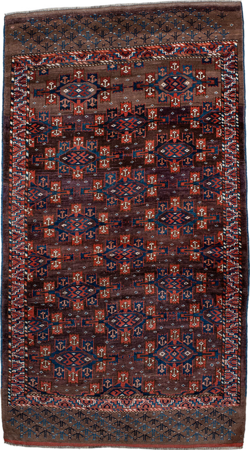 Antique Yamoud Area Rug (4' x 7')